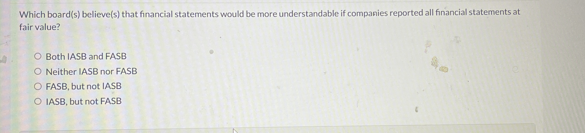 Which board ( s ) believe ( s ) that financial