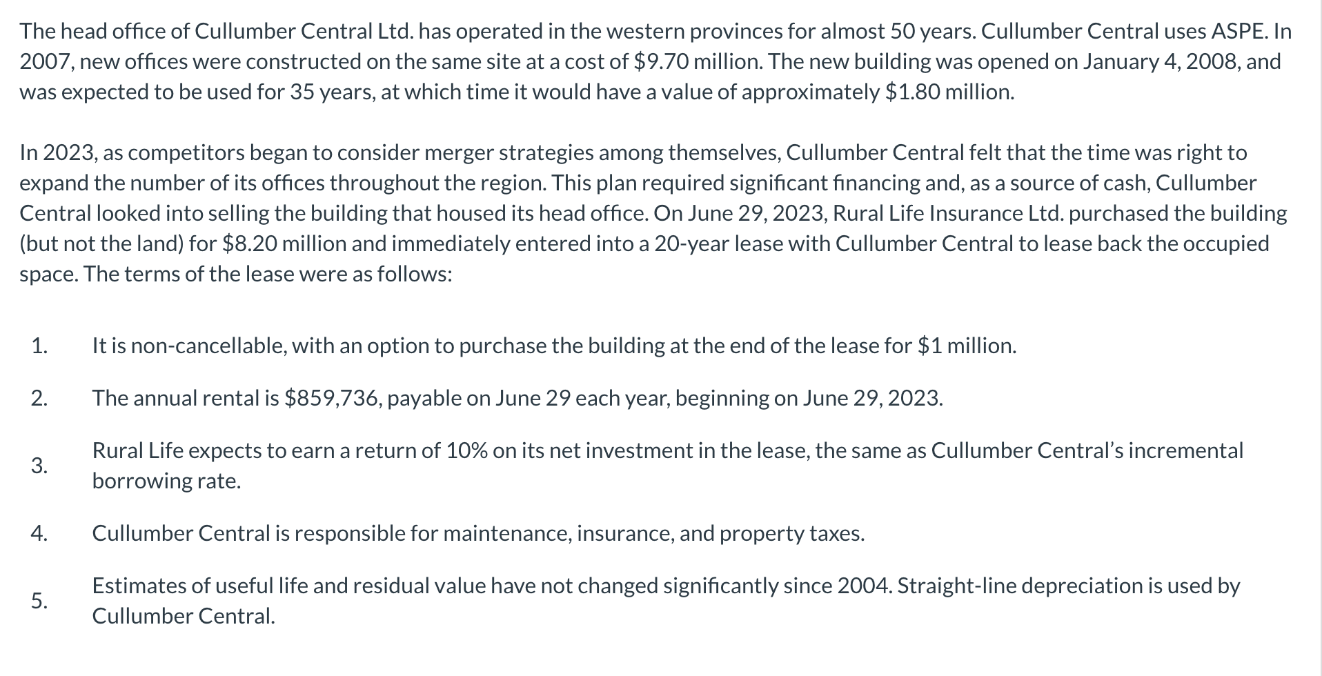 The head office of Cullumber Central Ltd . has