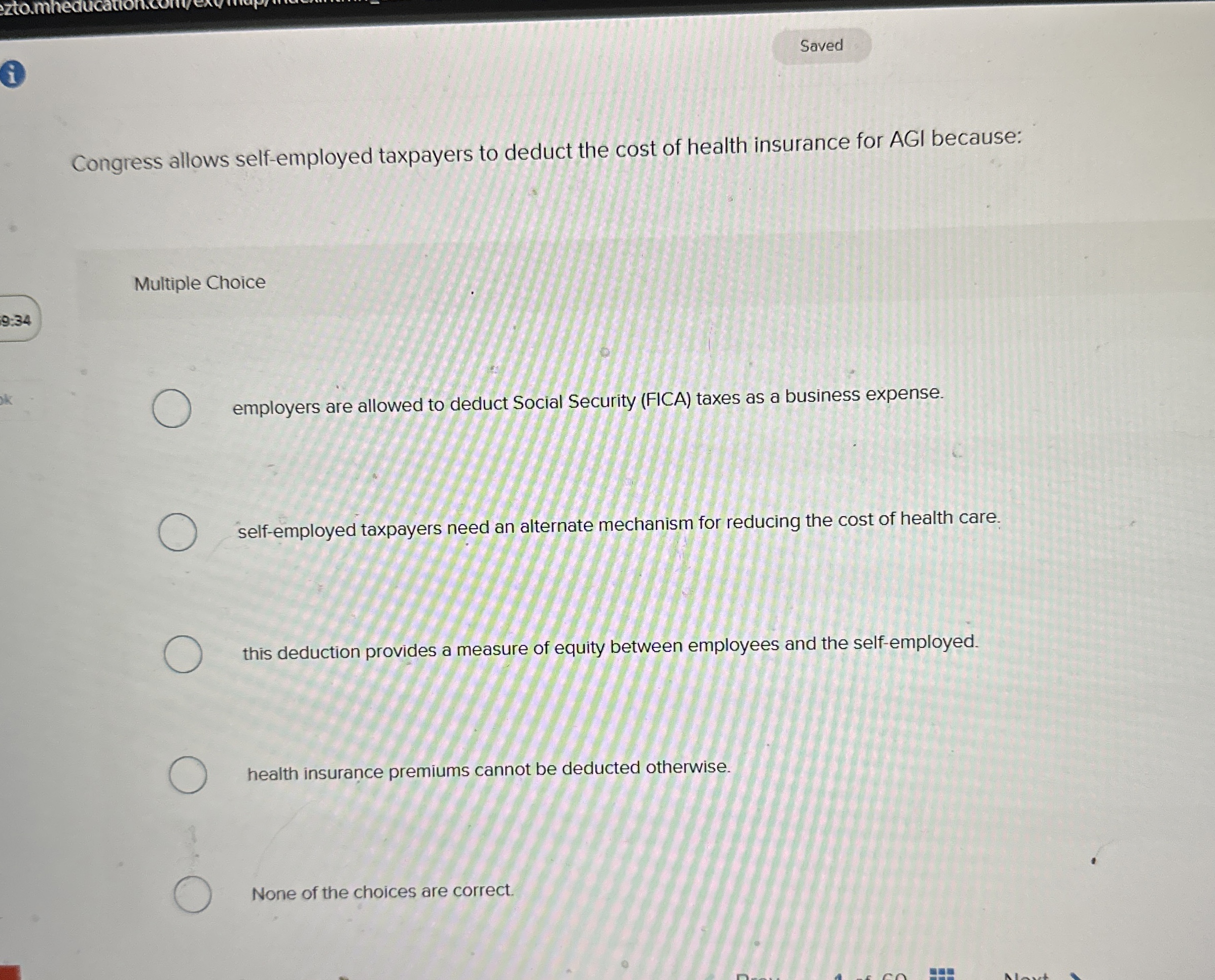 ( i ) Congress allows self - employed taxpayers