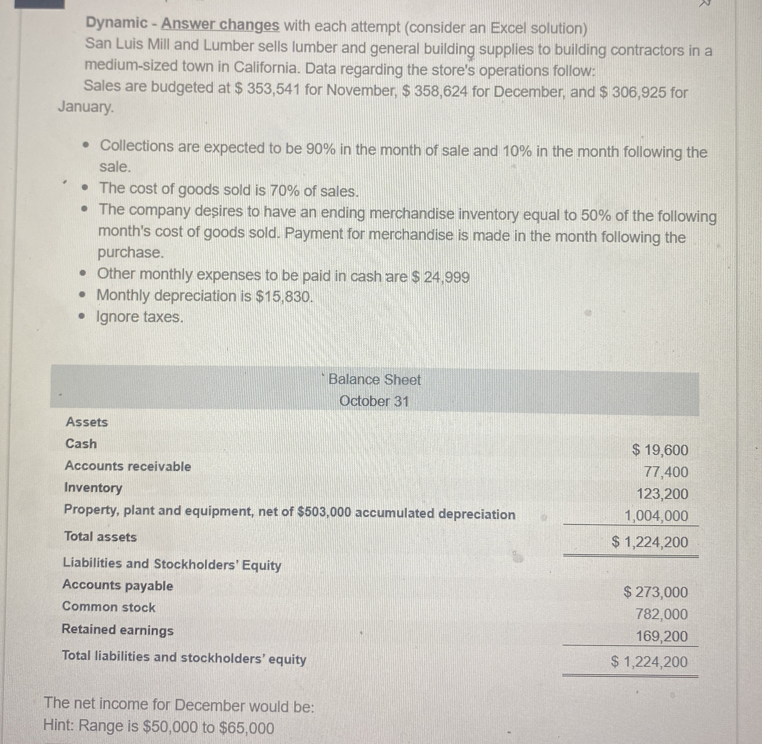 Dynamic - Answer changes with each attempt (