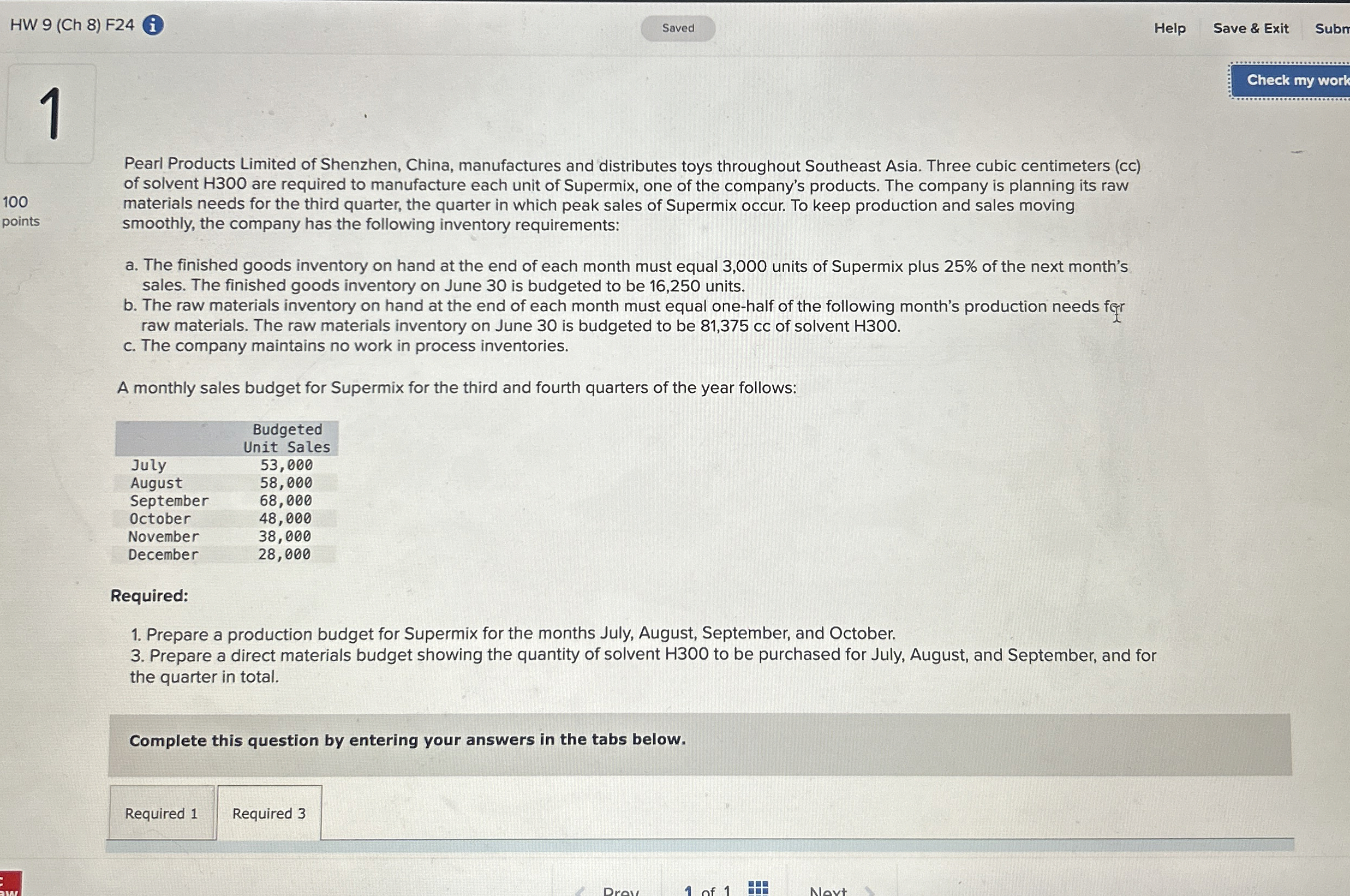 HW 9 ( Ch 8 ) F 2 4 i Help Save & Exit Subn 1 1 0