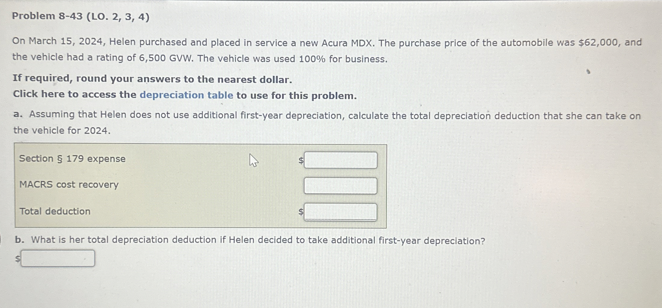 Problem 8 - 4 3 ( LO . 2 , 3 , 4 ) On March 1 5 ,