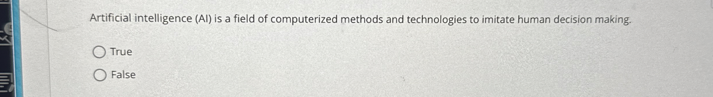 Artificial intelligence ( A I ) is a field of