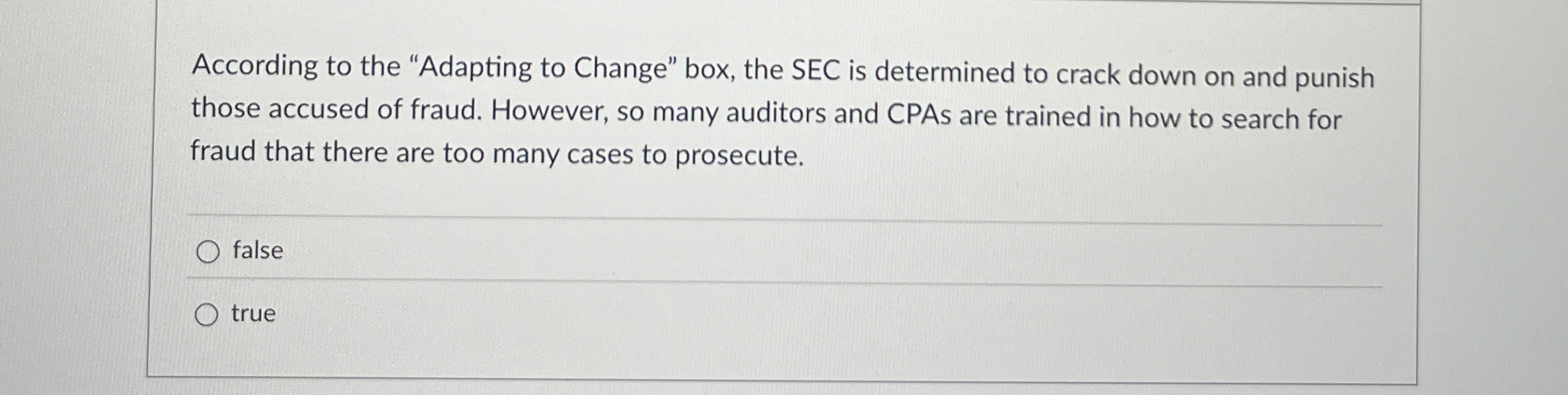 According to the "Adapting to Change" box, the