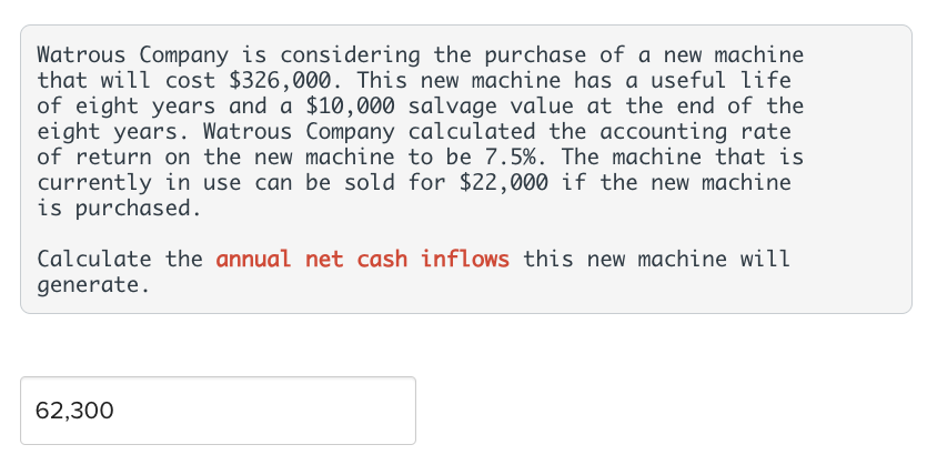 Watrous Company is considering the purchase of a