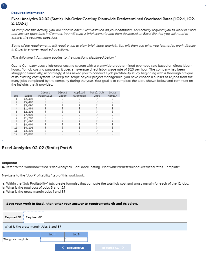 Requlred Information Excel Analytics 0 2 - 0 2 (