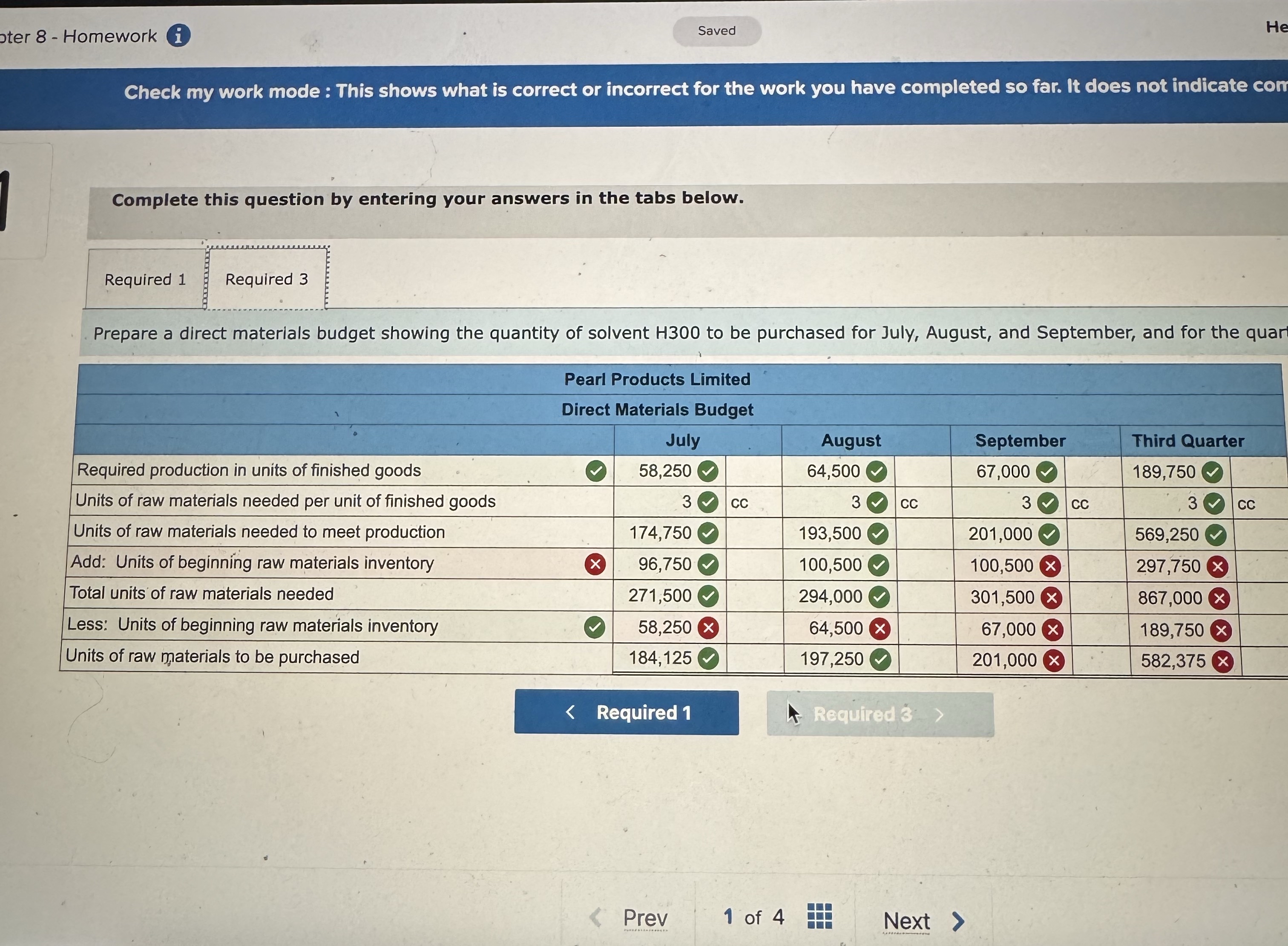 ter 8 - Homework i x Check my work mode : This