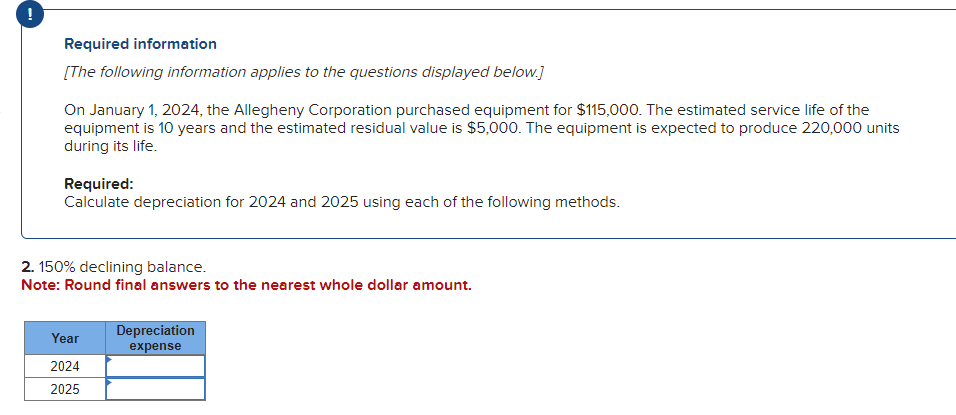 Required information [ The following information