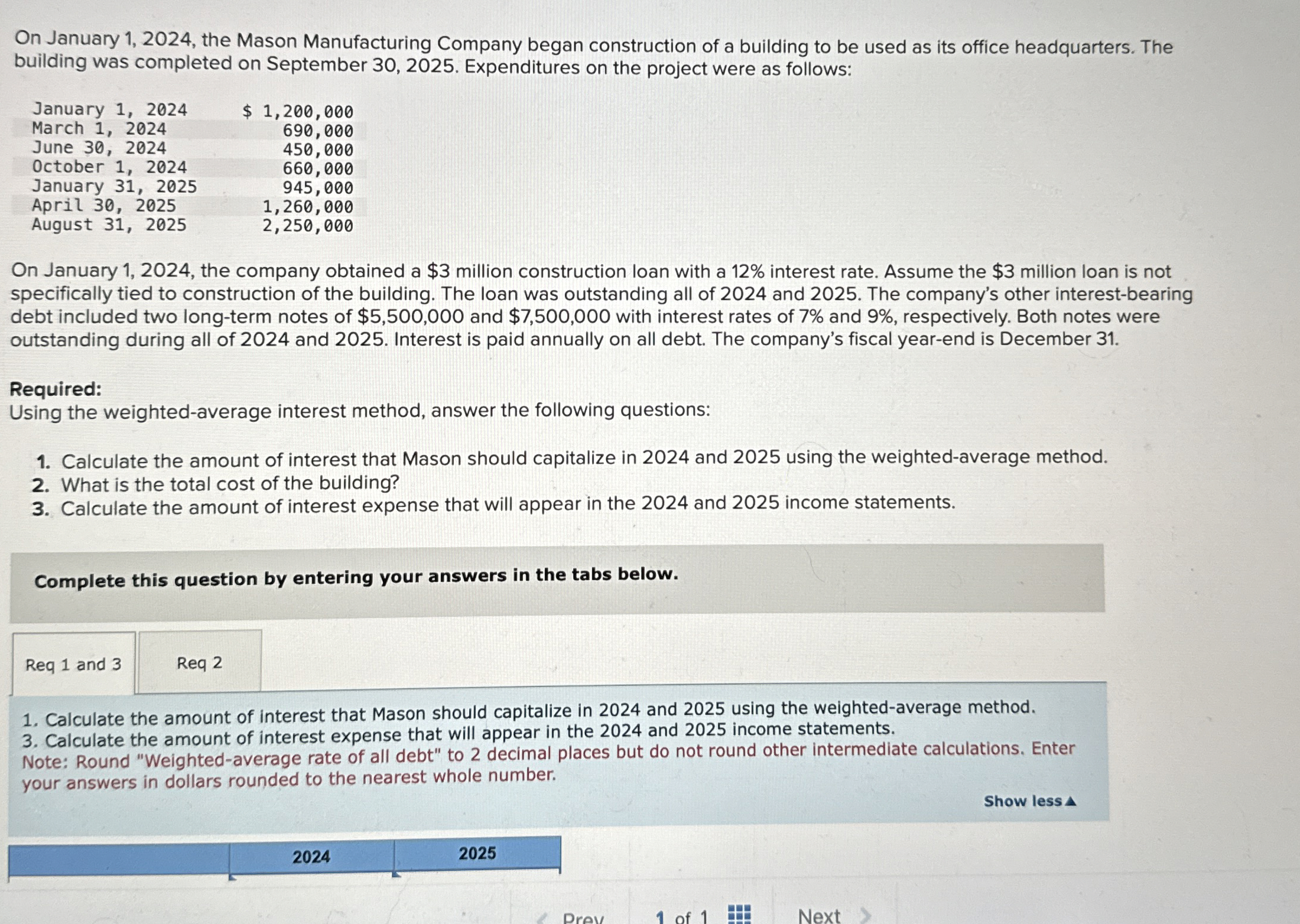 On January 1 , 2 0 2 4 , the Mason Manufacturing