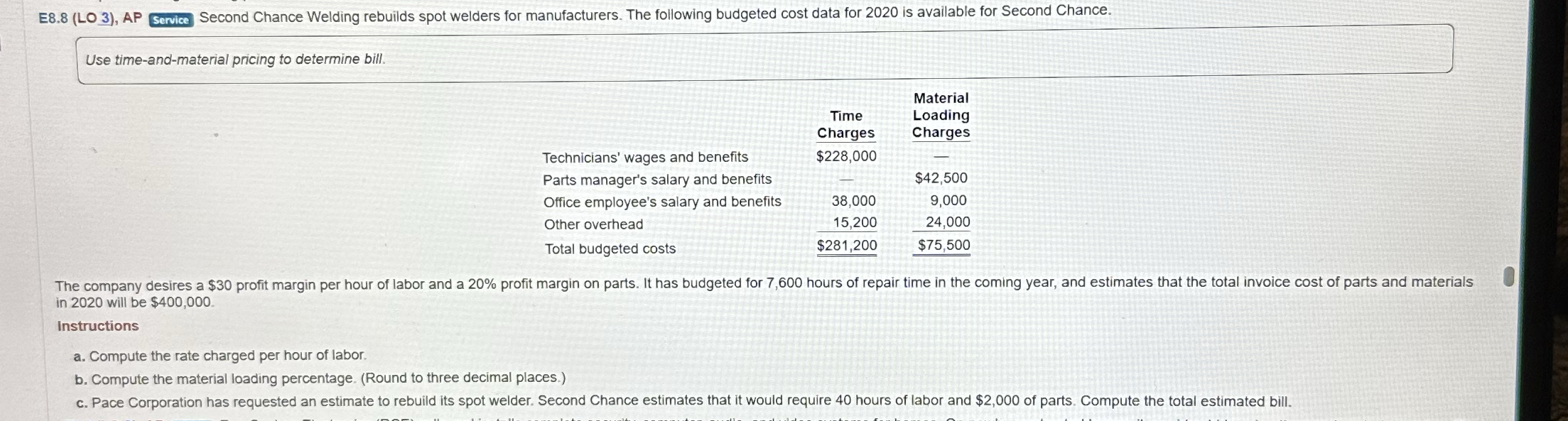 E 8 . 8 ( LO 3 ) , AP Service Second Chance