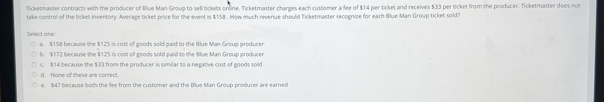 Ticketmaster contracts with the producer of Blue