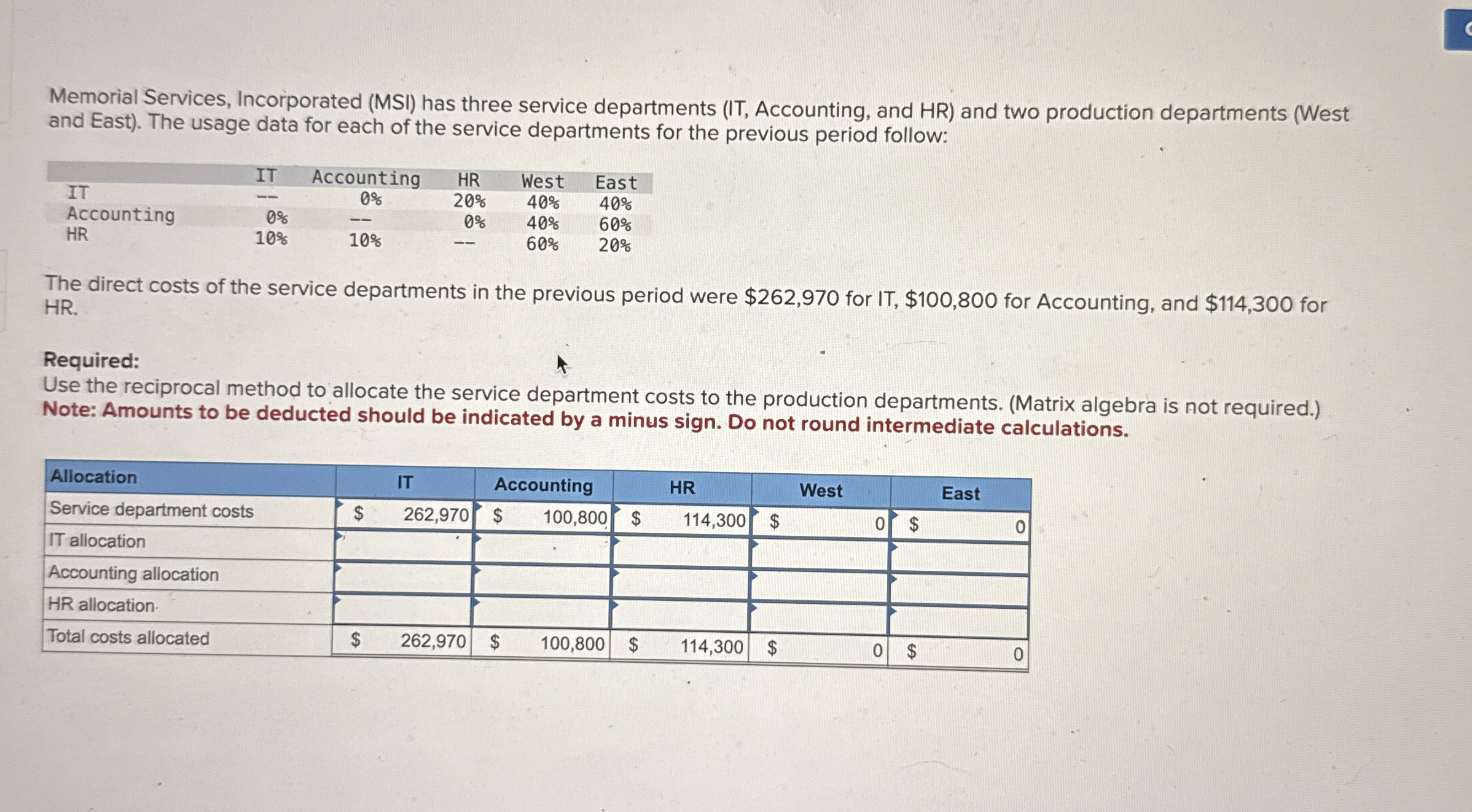 Memorial Services, Incorporated ( MSI ) has three