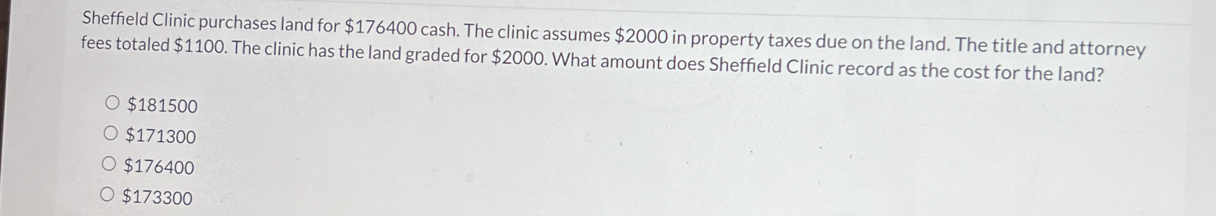 Sheffield Clinic purchases land for $ 1 7 6 4 0 0