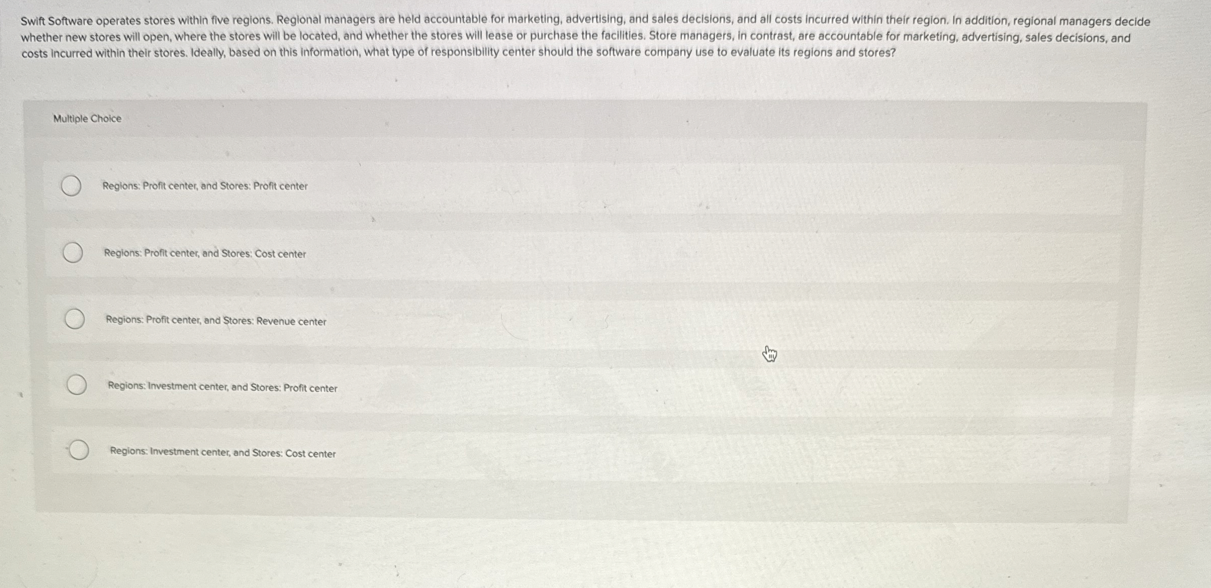 costs incurred within their stores. Ideally,