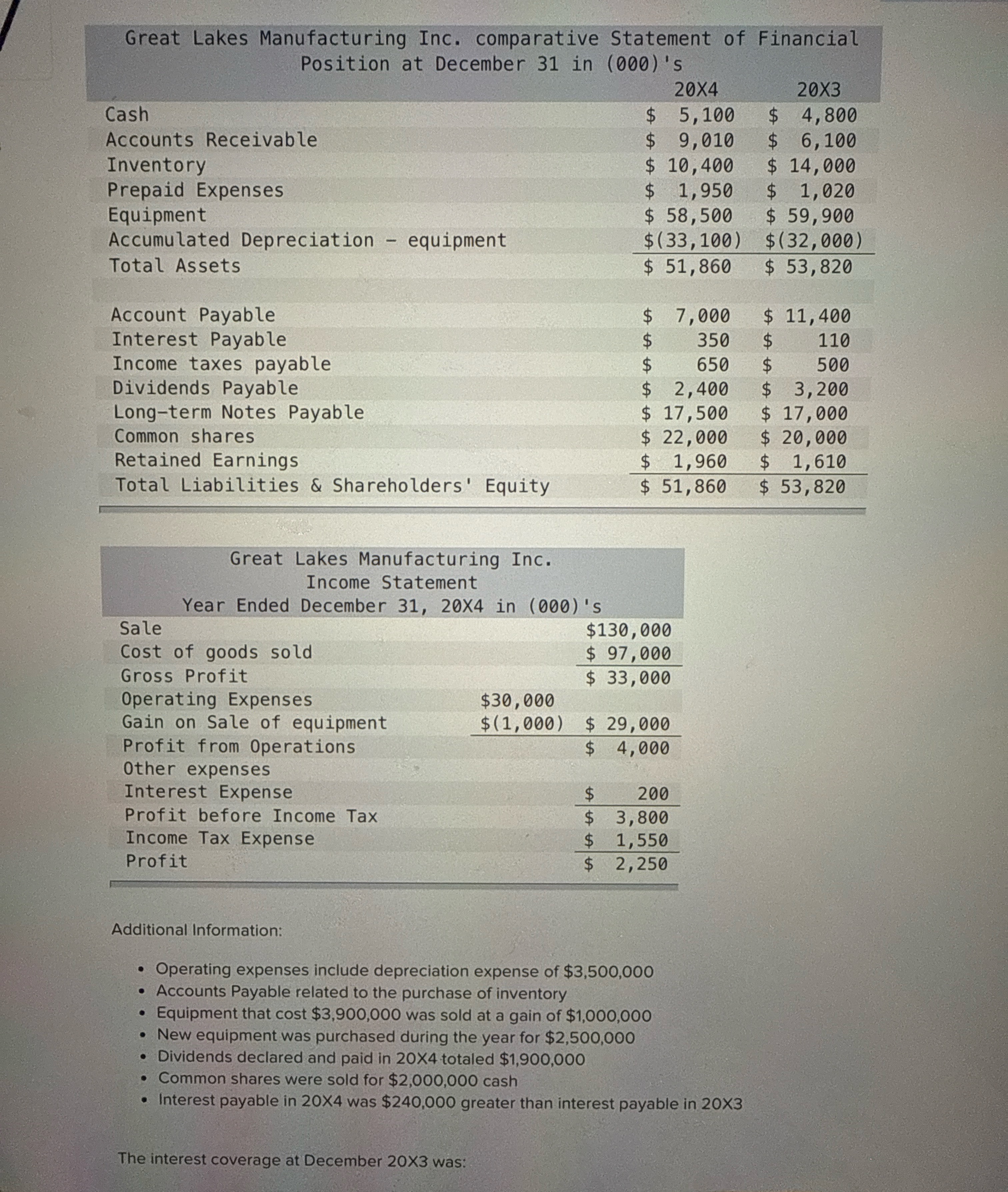 \ table [ [ Sale , , $ 1 3 0 , 0 0 0 ] , [ Cost