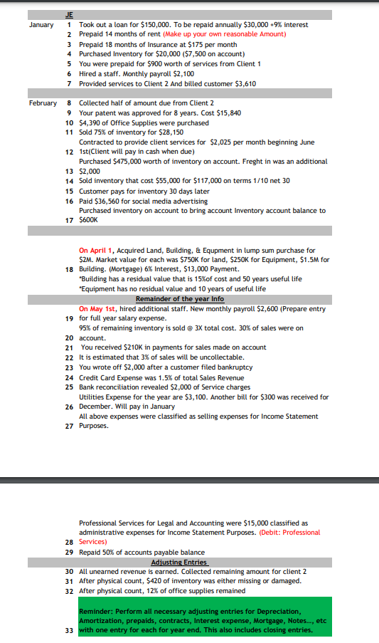 PLEASE complete the following for this entry 1 .