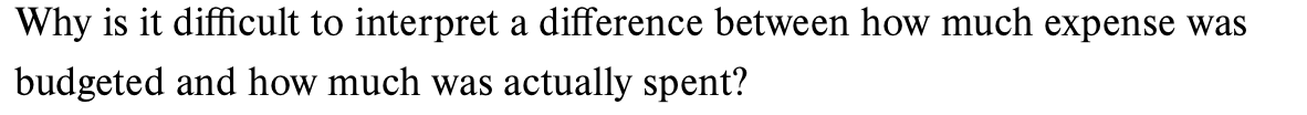 Why is it difficult to interpret a difference