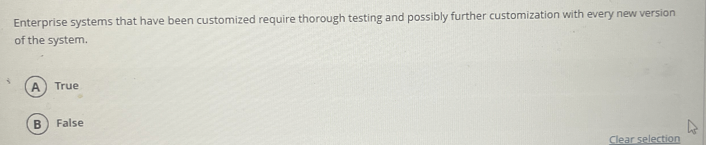 Enterprise systems that have been customized