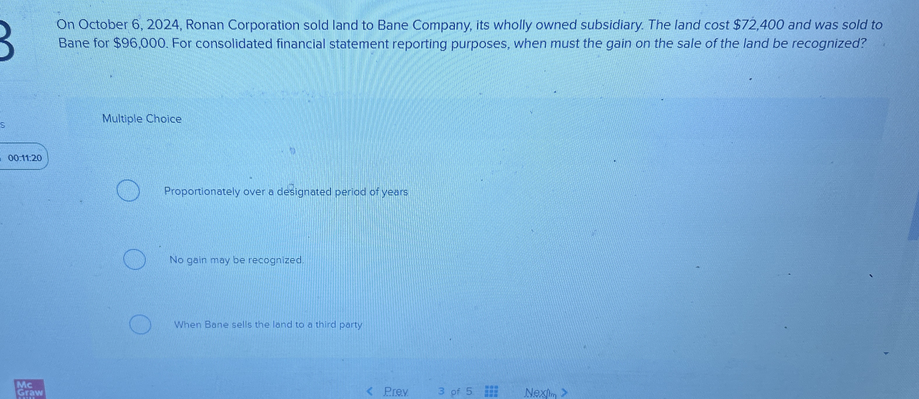 On October 6 , 2 0 2 4 , Ronan Corporation sold