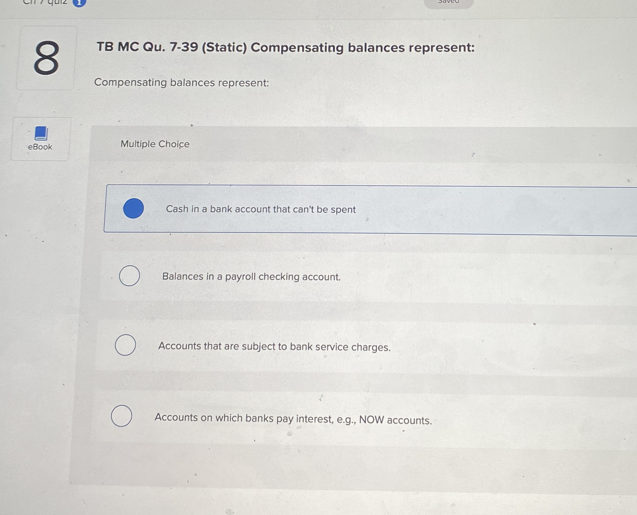 8 TB MC Qu . 7 - 3 9 ( Static ) Compensating