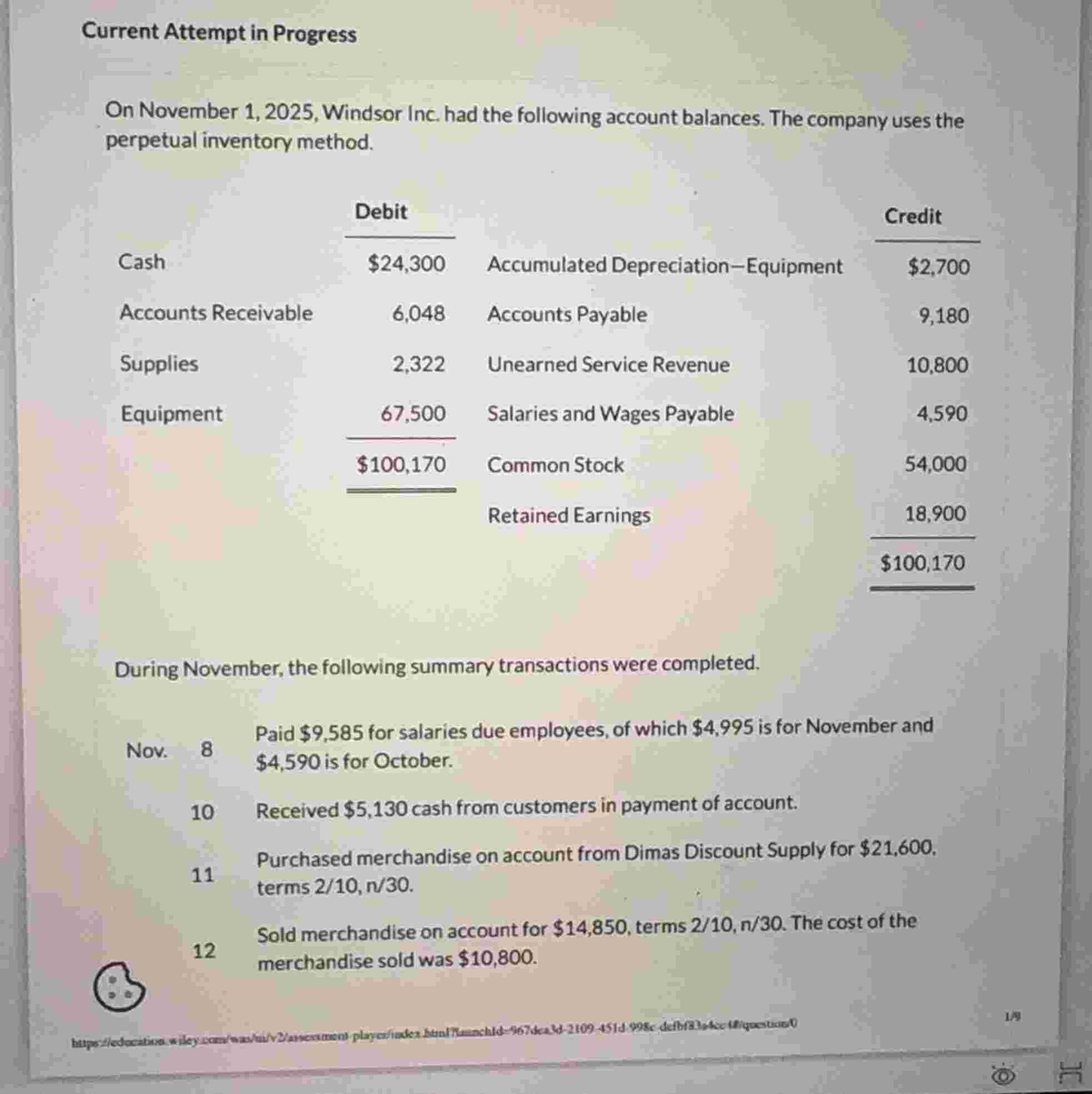 Current Attempt i n Progress O n November 1 , 2 0