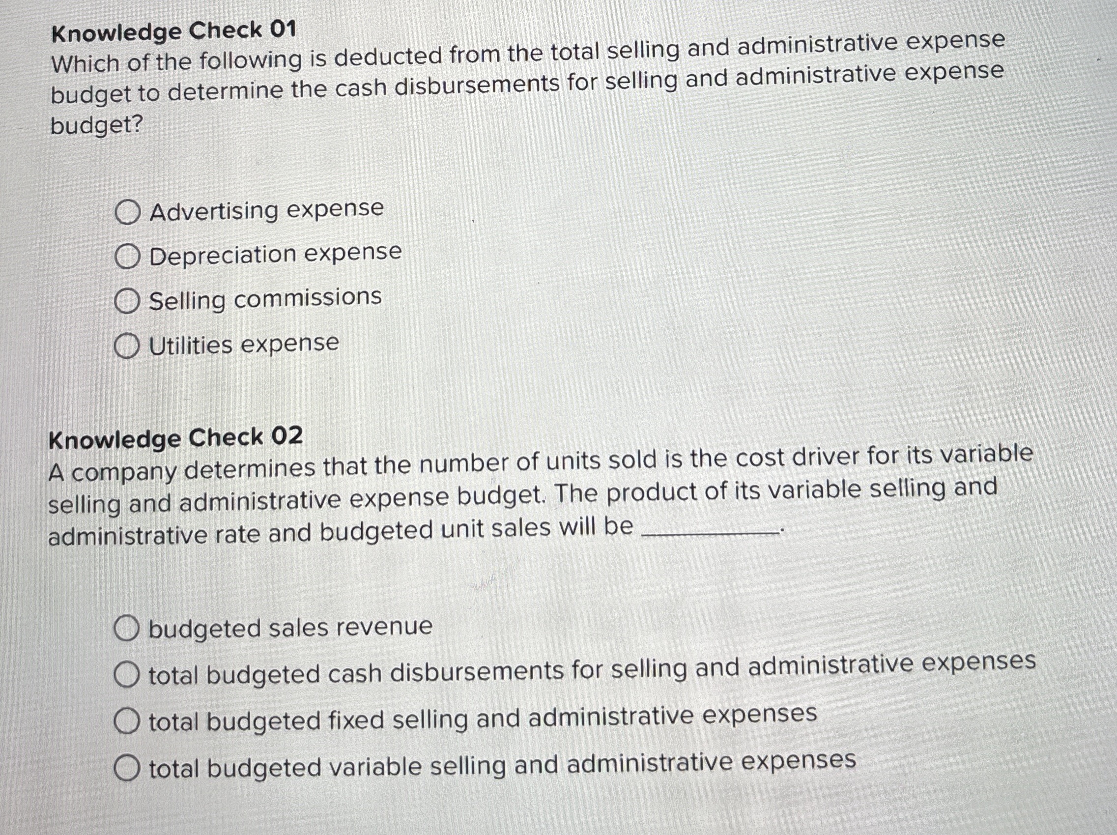 Knowledge Check 0 1 Which of the following is
