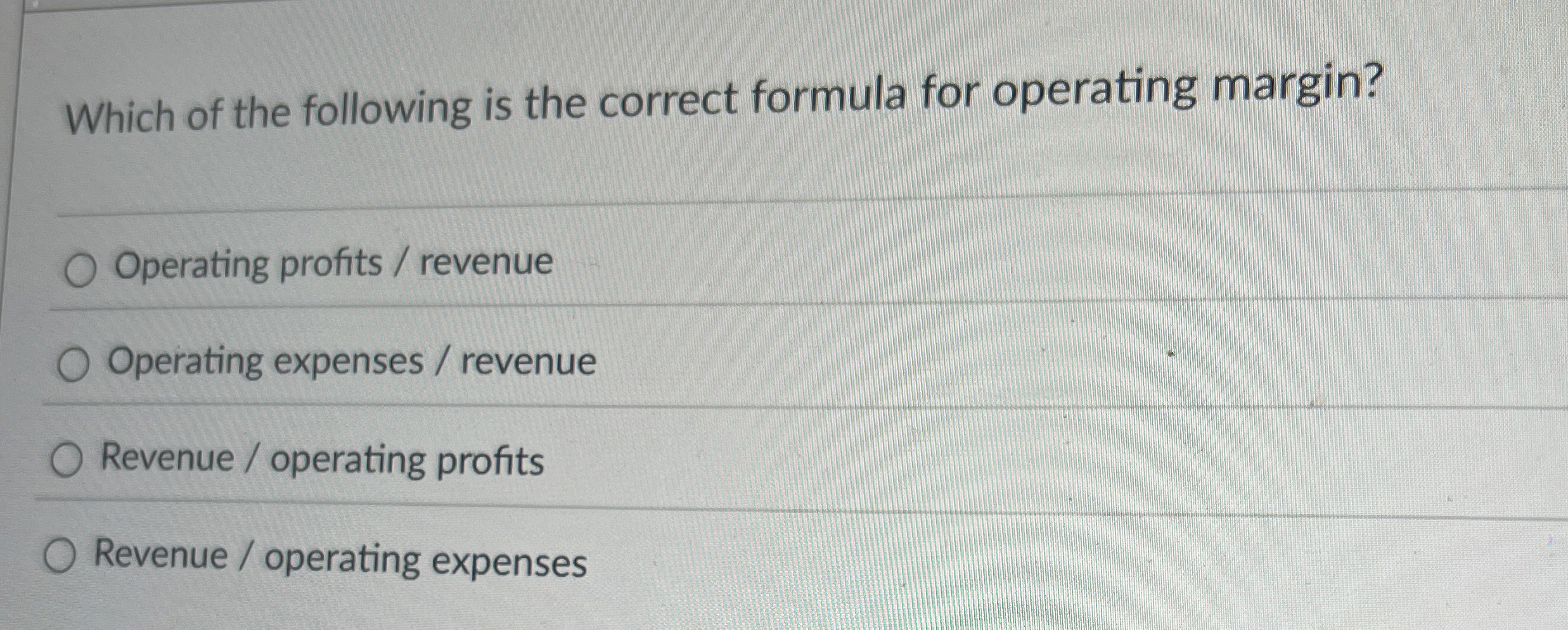 Which of the following is the correct formula for