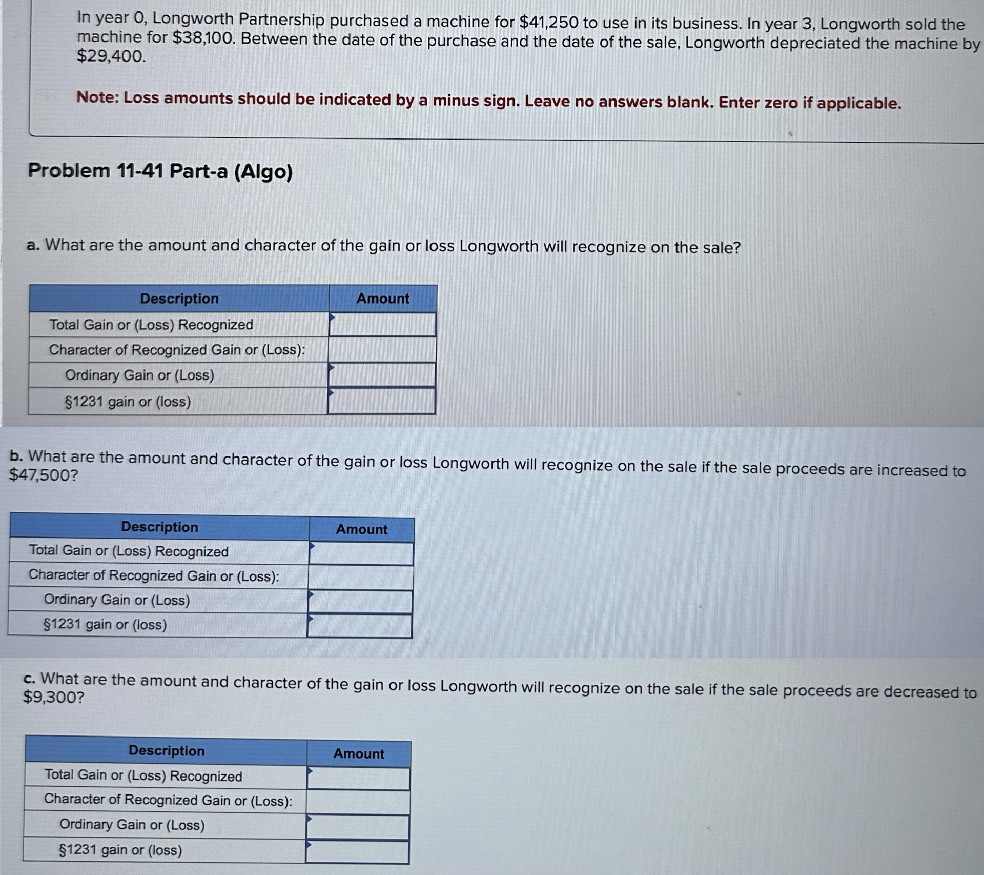 In year 0 , Longworth Partnership purchased a