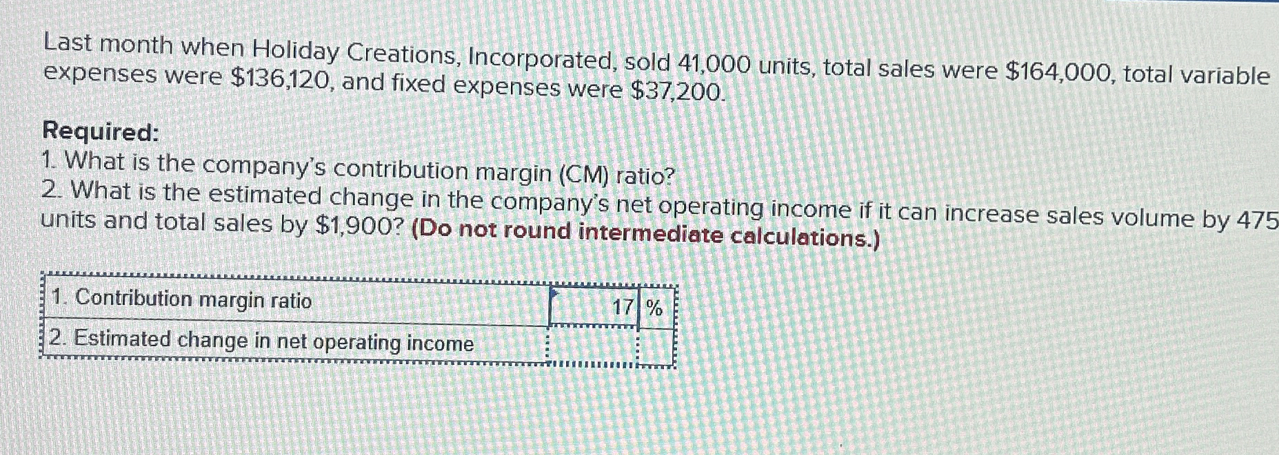 Last month when Holiday Creations, Incorporated,