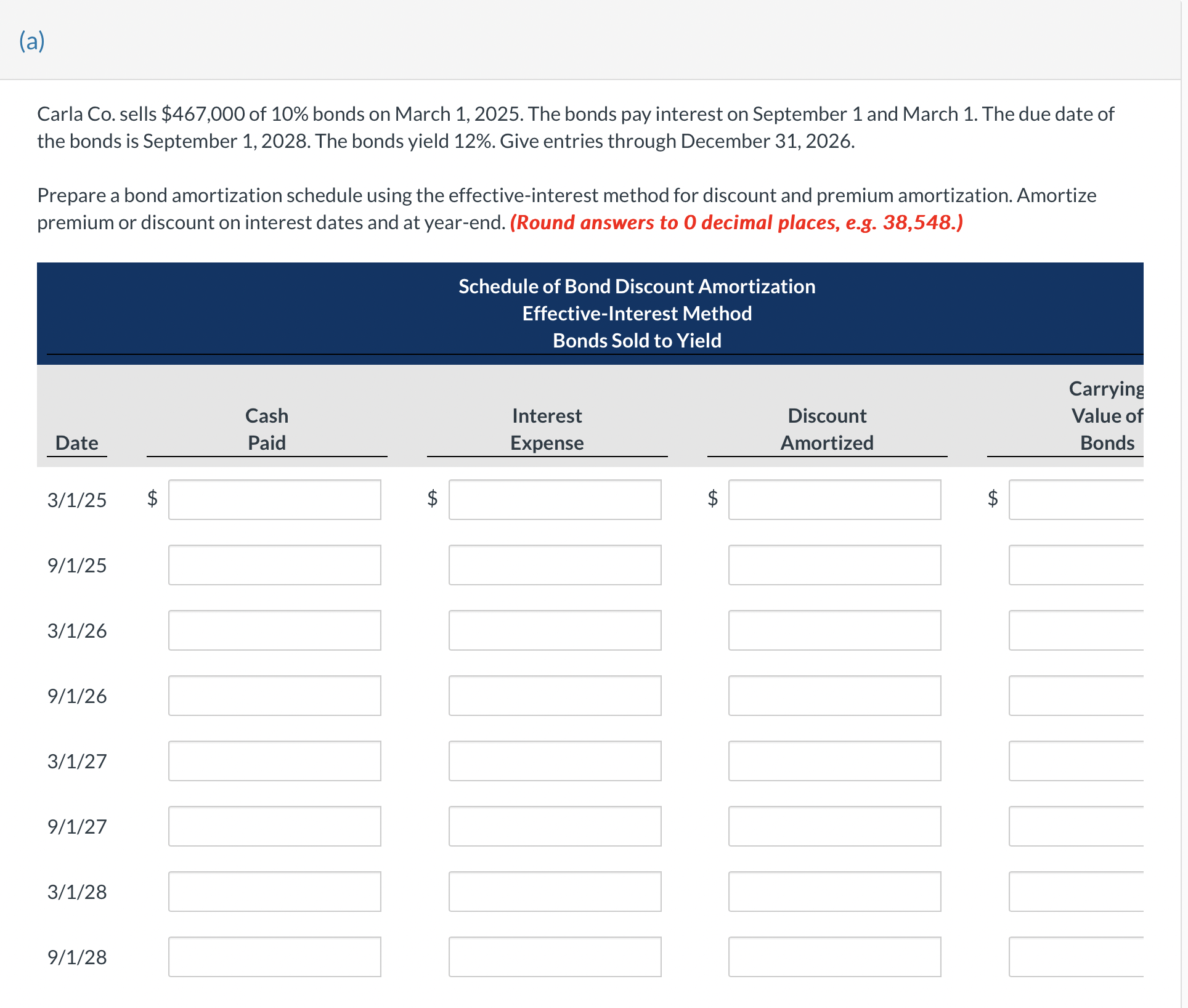 ( a ) Carla Co . sells \ ( \ $ 4 6 7 , 0 0 0 \ )