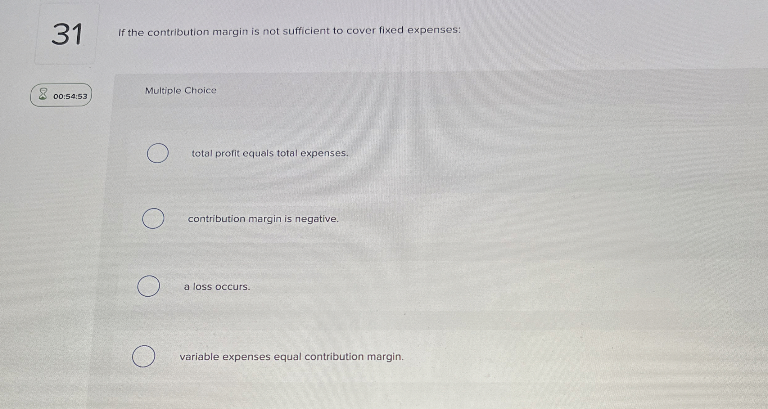 3 1 If the contribution margin is not sufficient