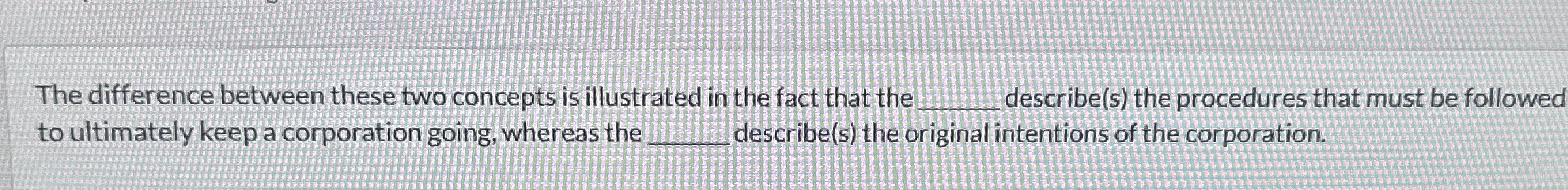The difference between these two concepts is