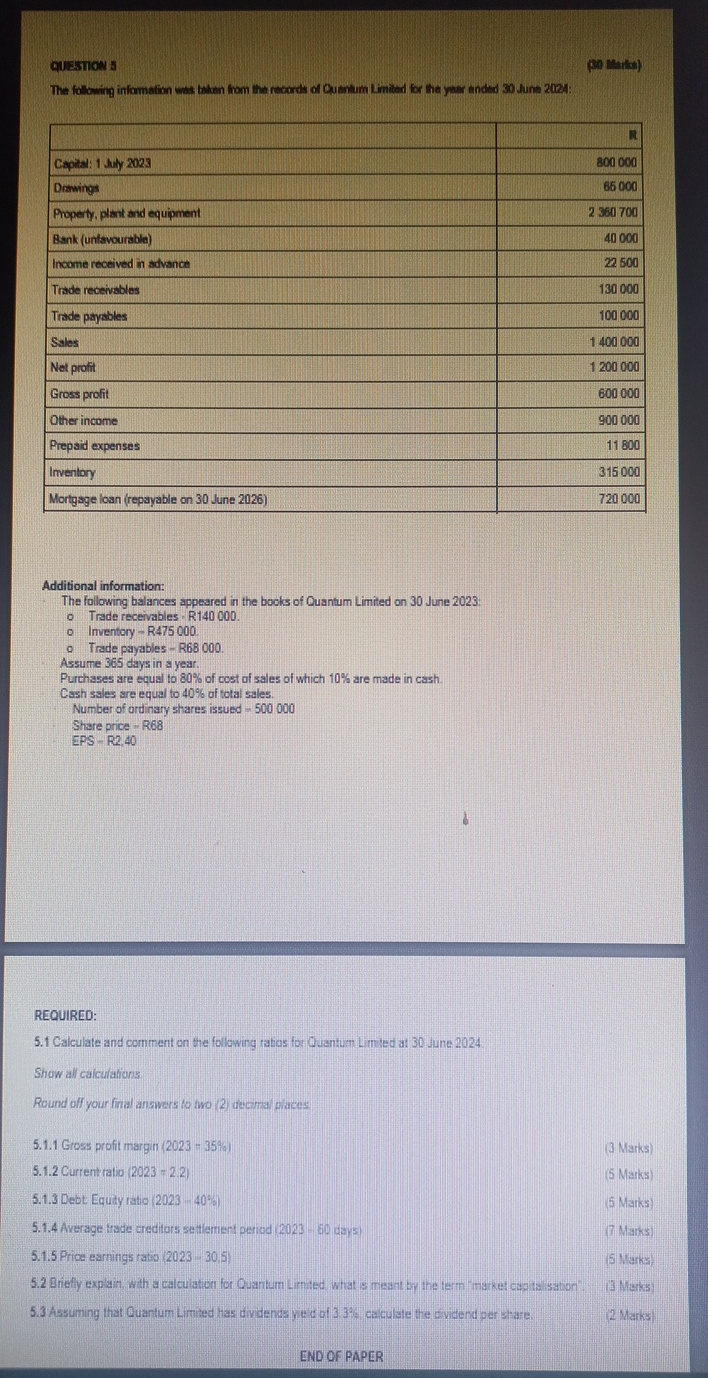 GUESTION 5 ( pe Malla ) \ table [ [ , R ] , [