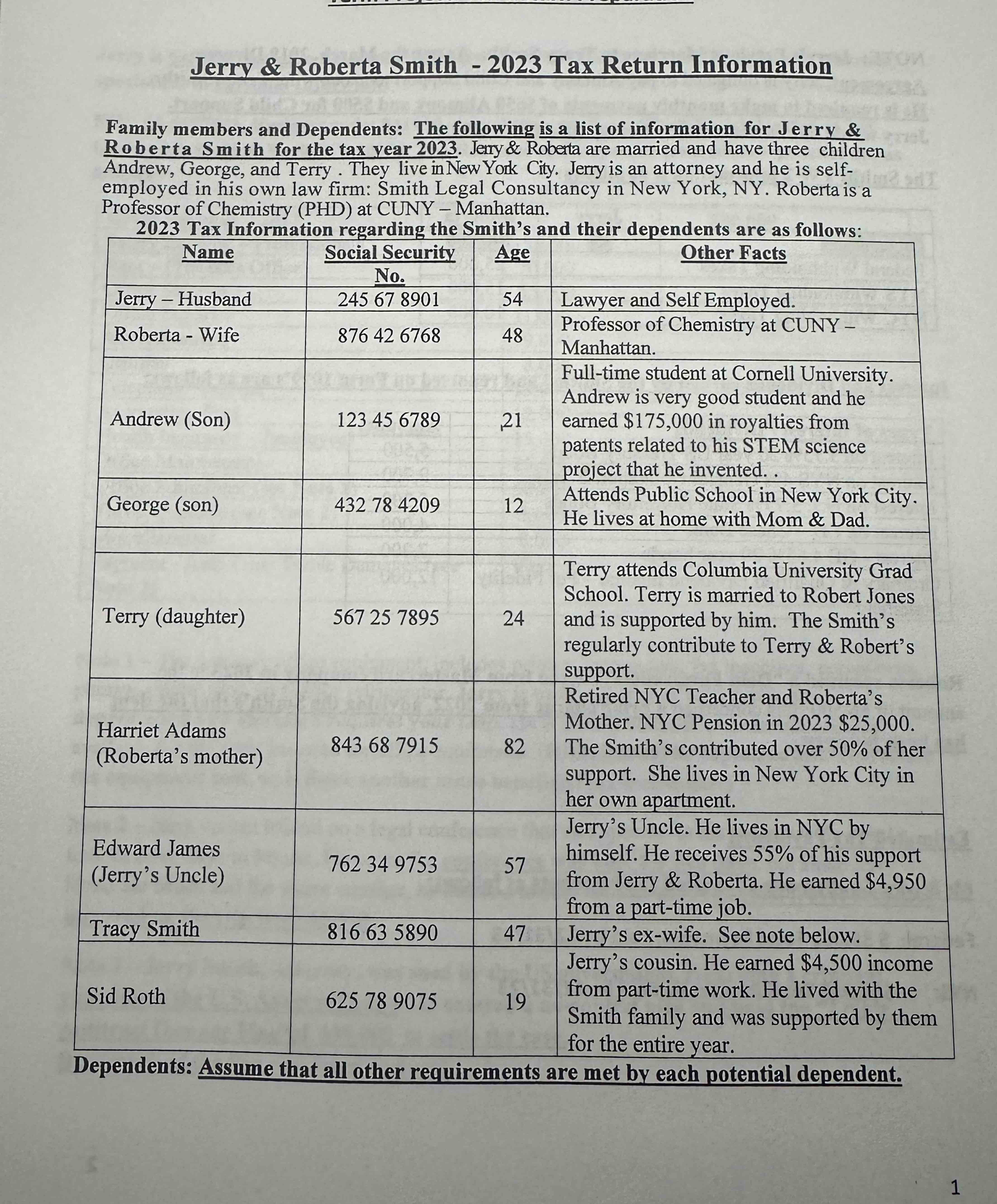 I need help with this tax problem: Here is what I