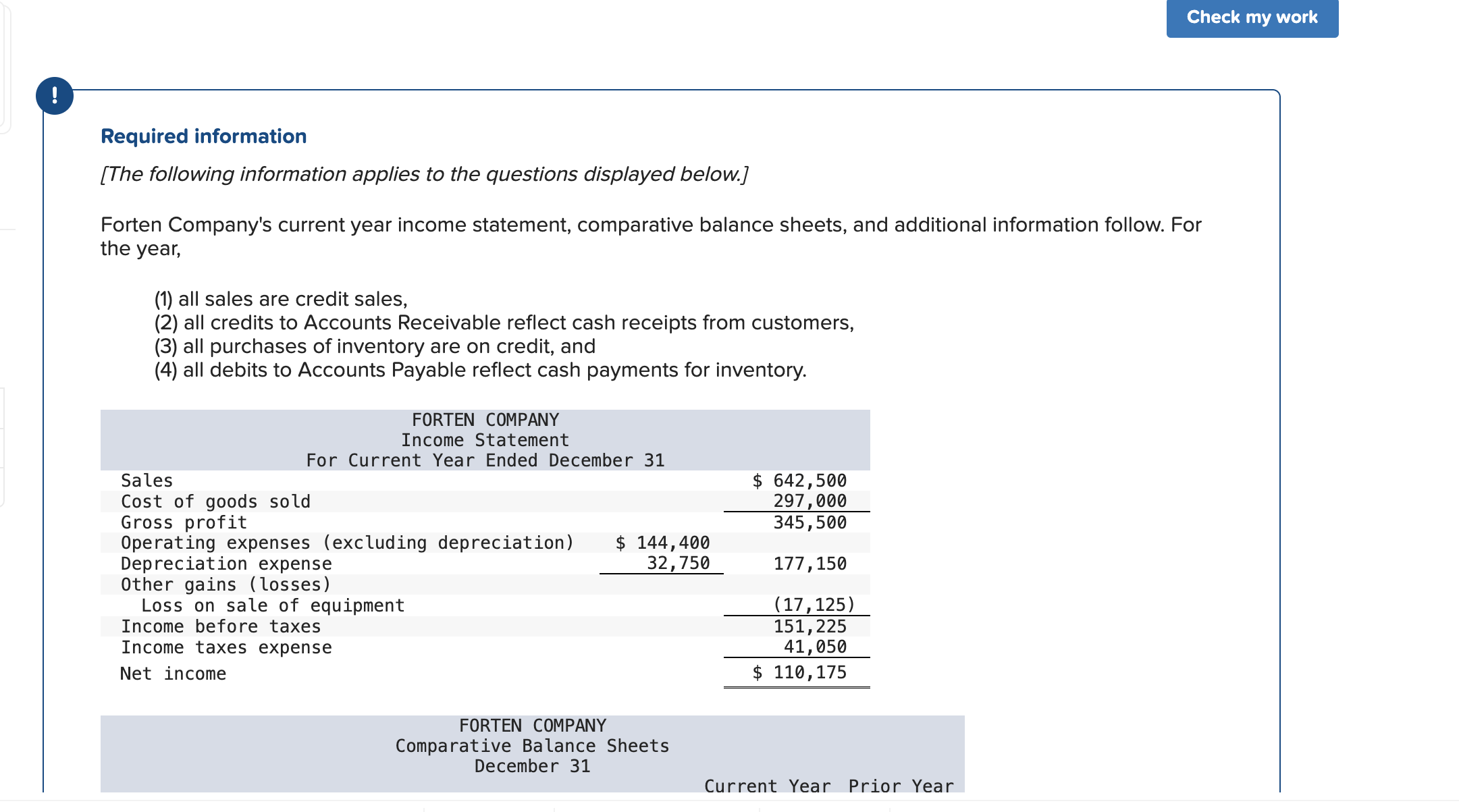 \ ( ! \ ) Required information [ The following