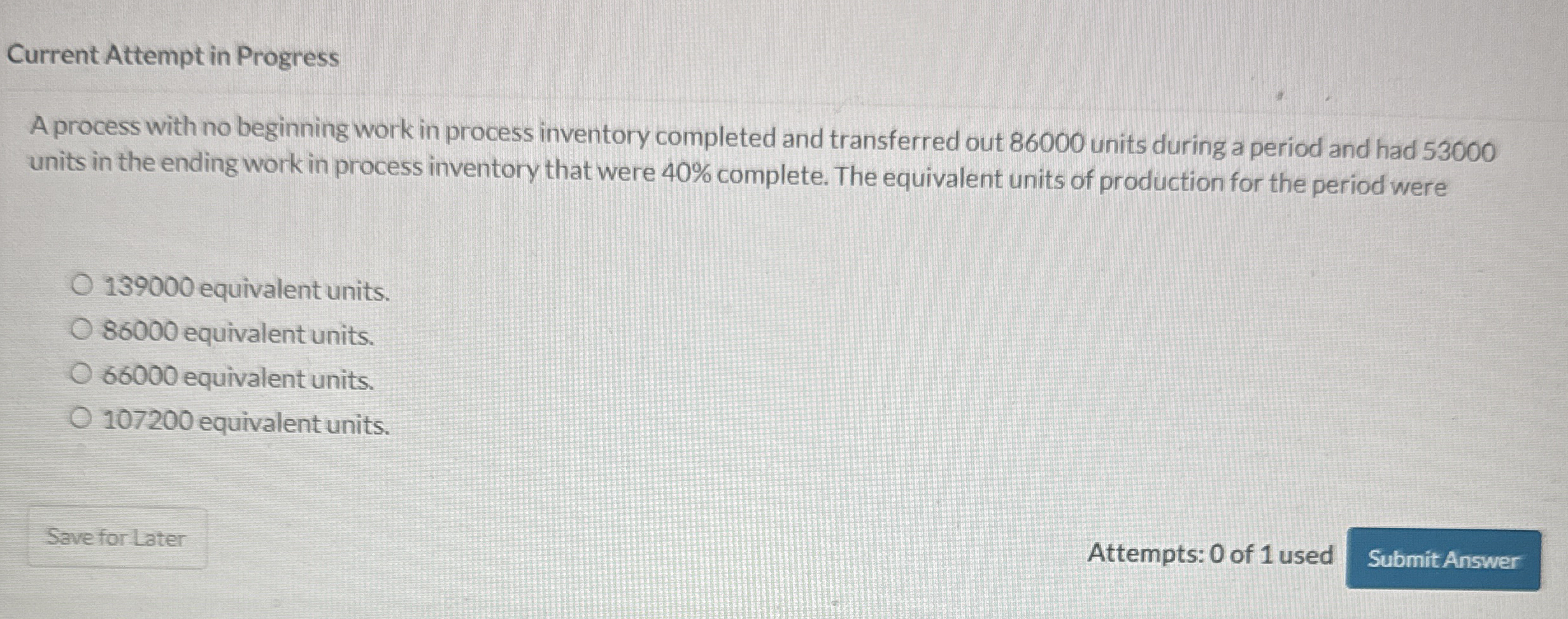 Current Attempt in Progress A process with no