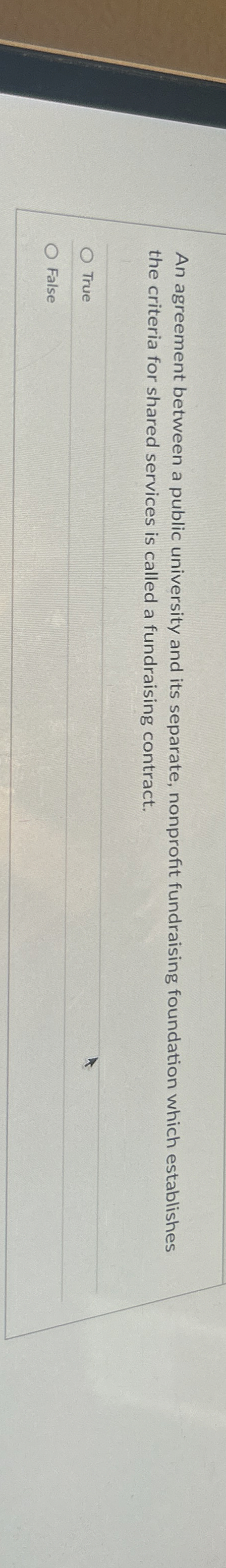 An agreement between a public university and its