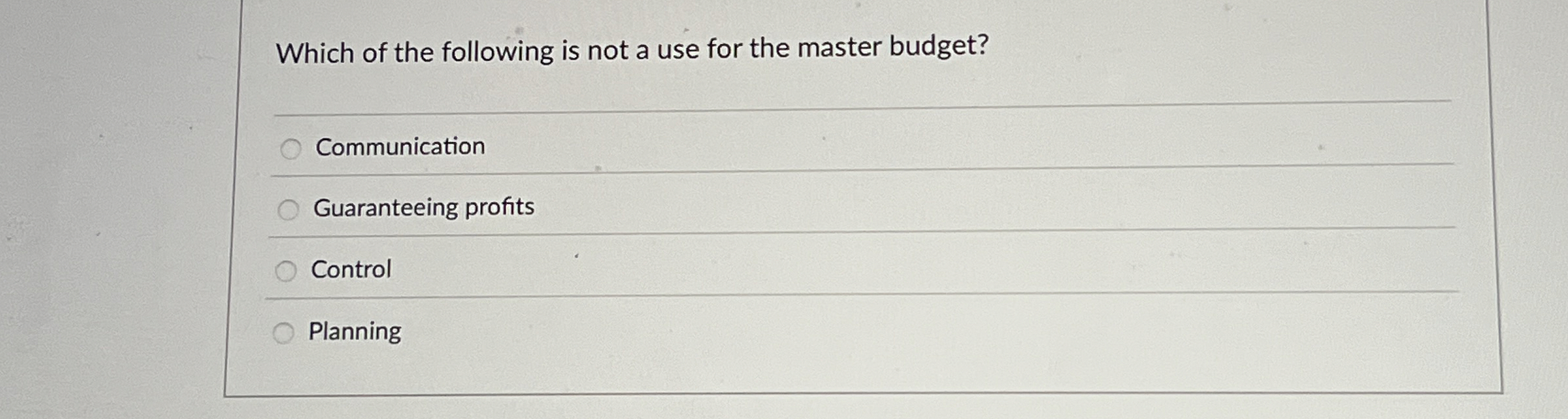 Which of the following is not a use for the