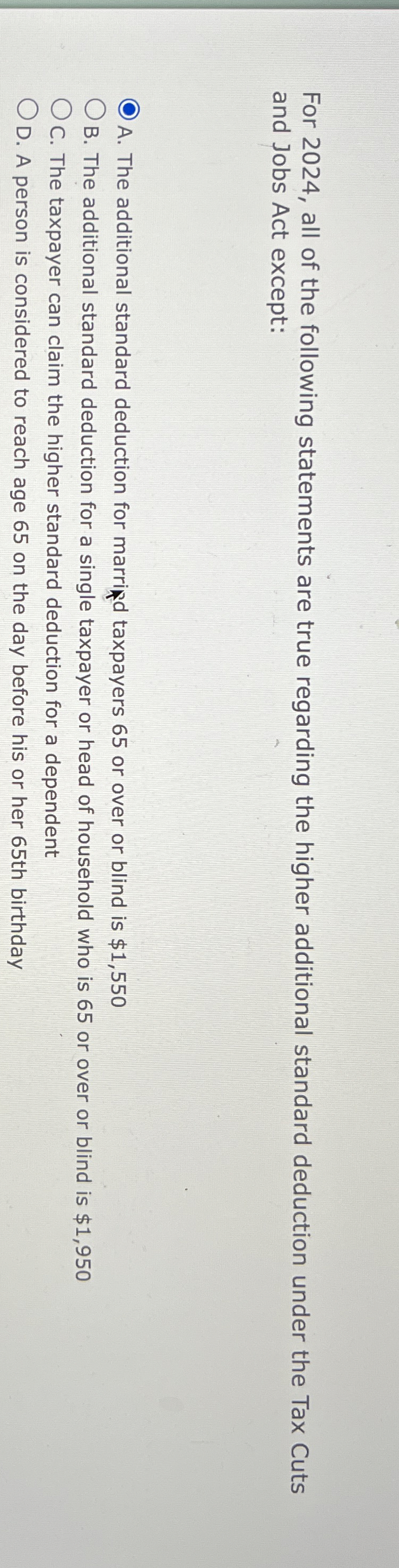 For 2 0 2 4 , all of the following statements are