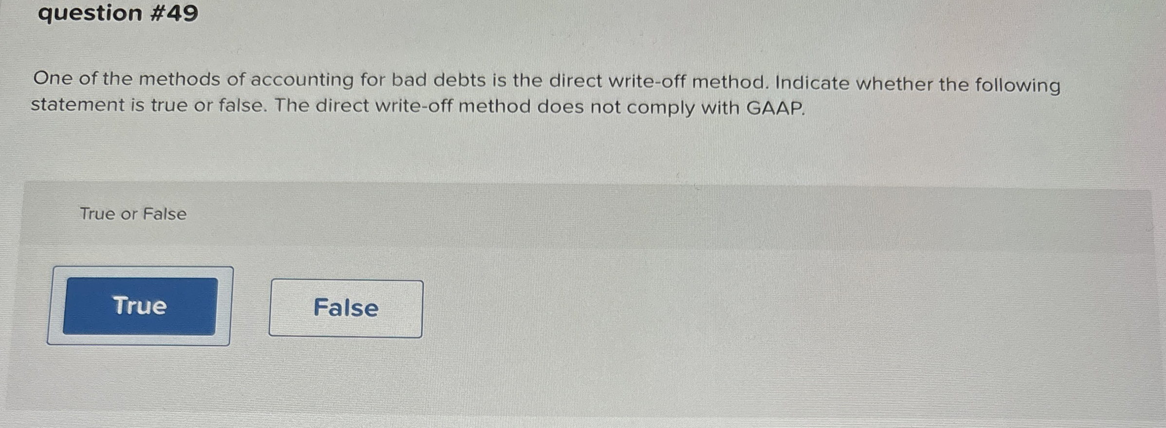 question # 4 9 One of the methods of accounting