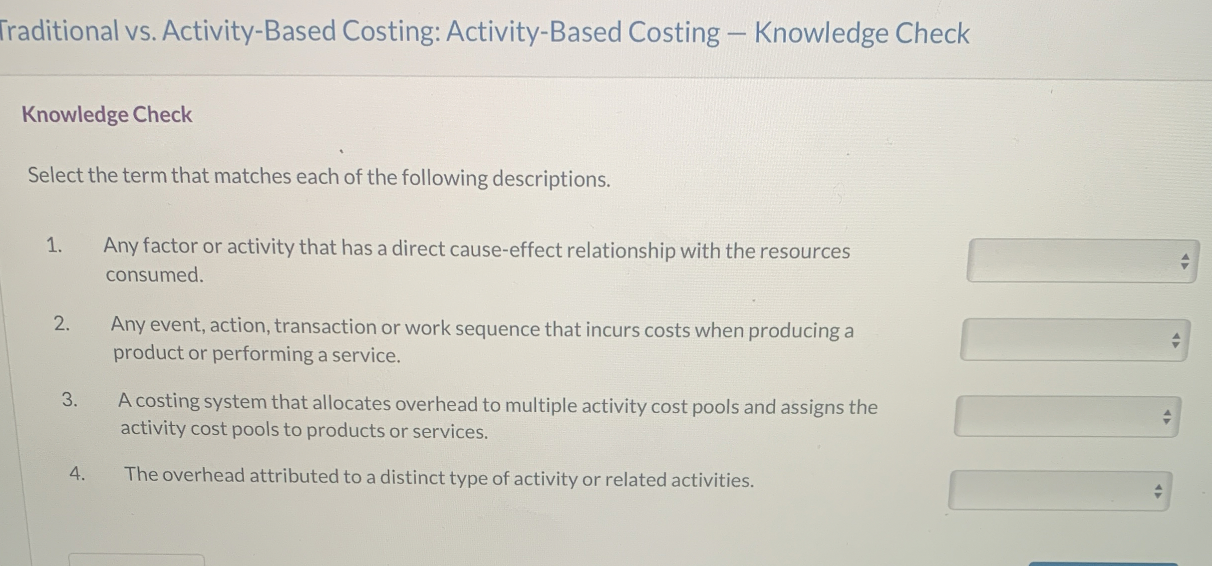 raditional vs . Activity - Based Costing: