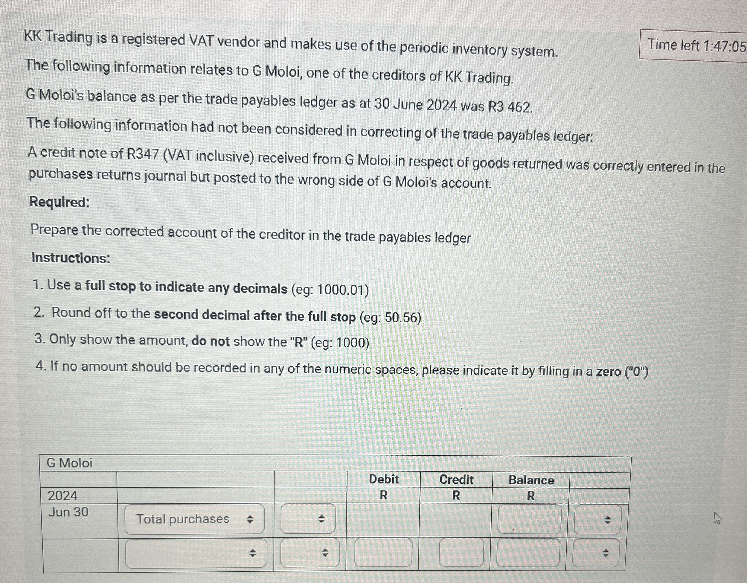 KK Trading is a registered VAT vendor and makes