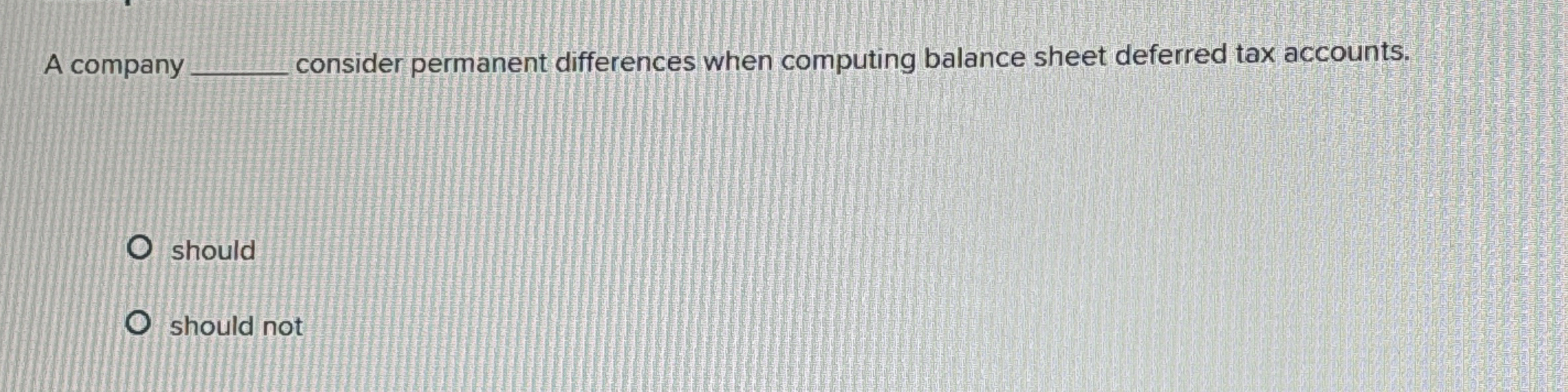 A company q , consider permanent differences when