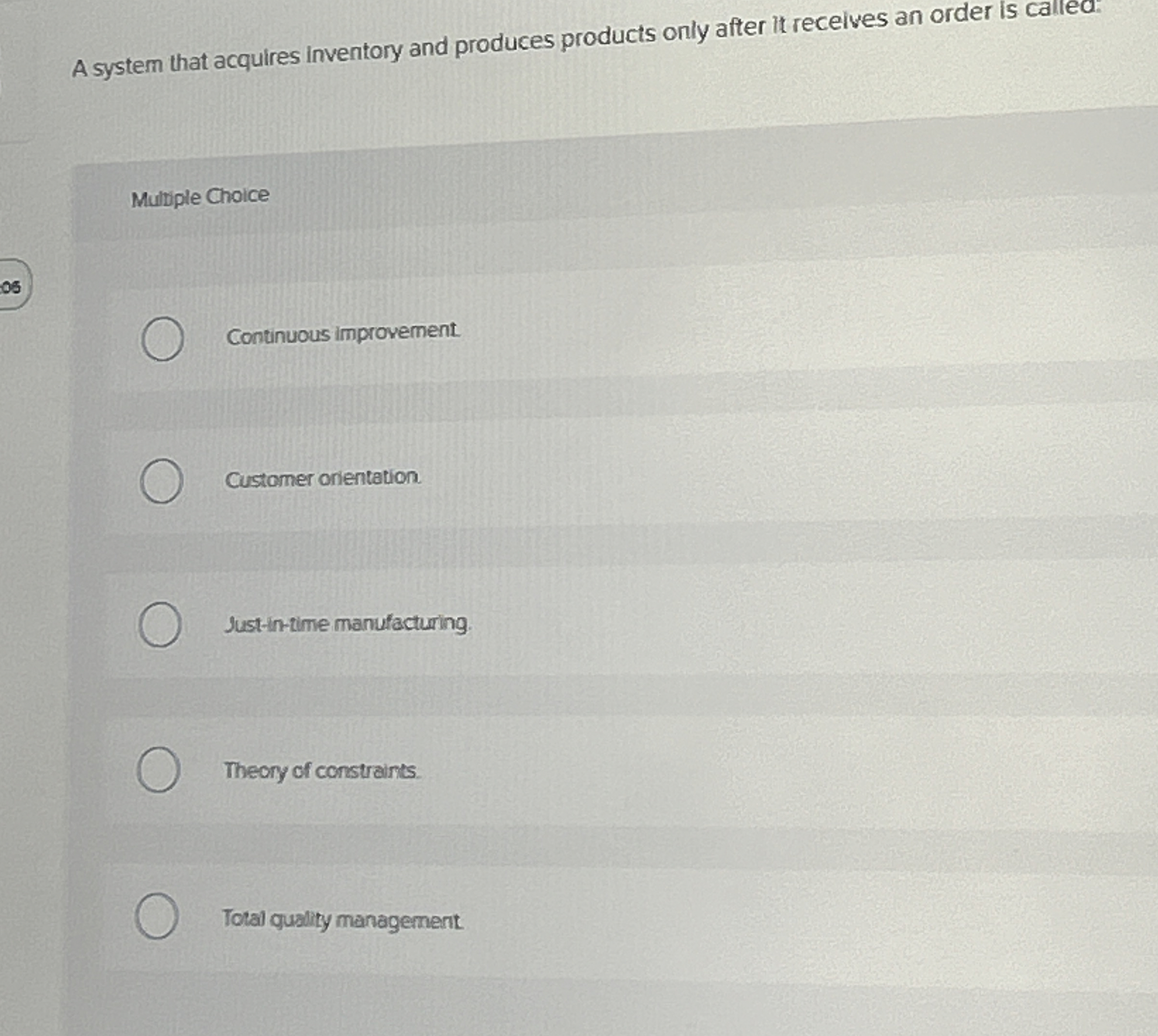 A system that acquires inventory and produces