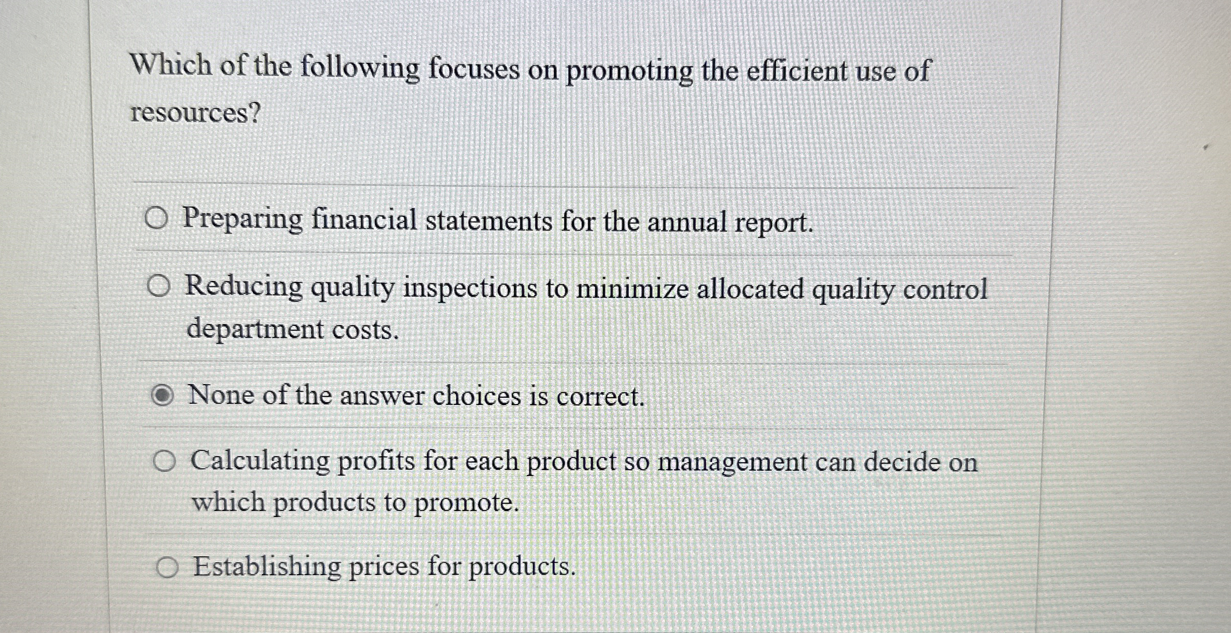 Which of the following focuses on promoting the