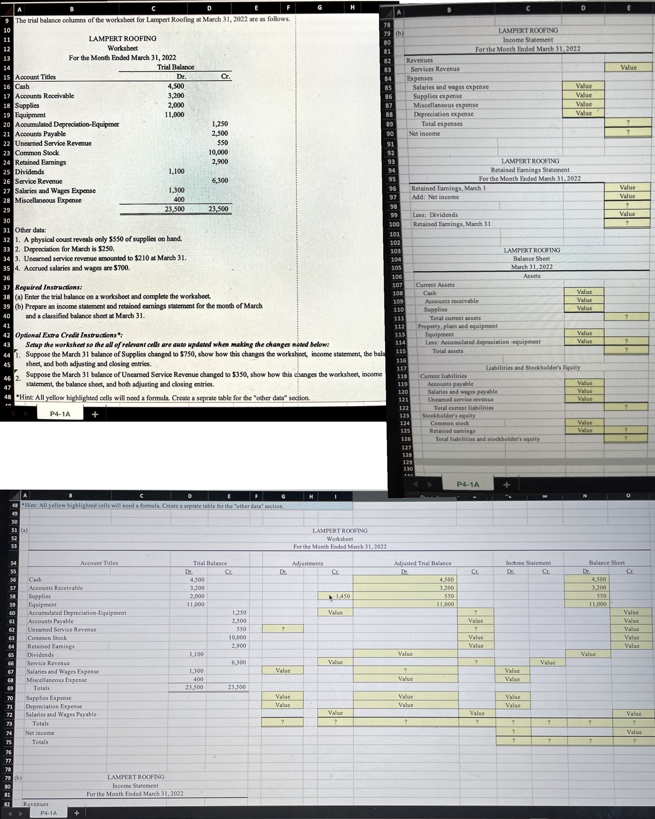 Please Prepare the trial balance by completing