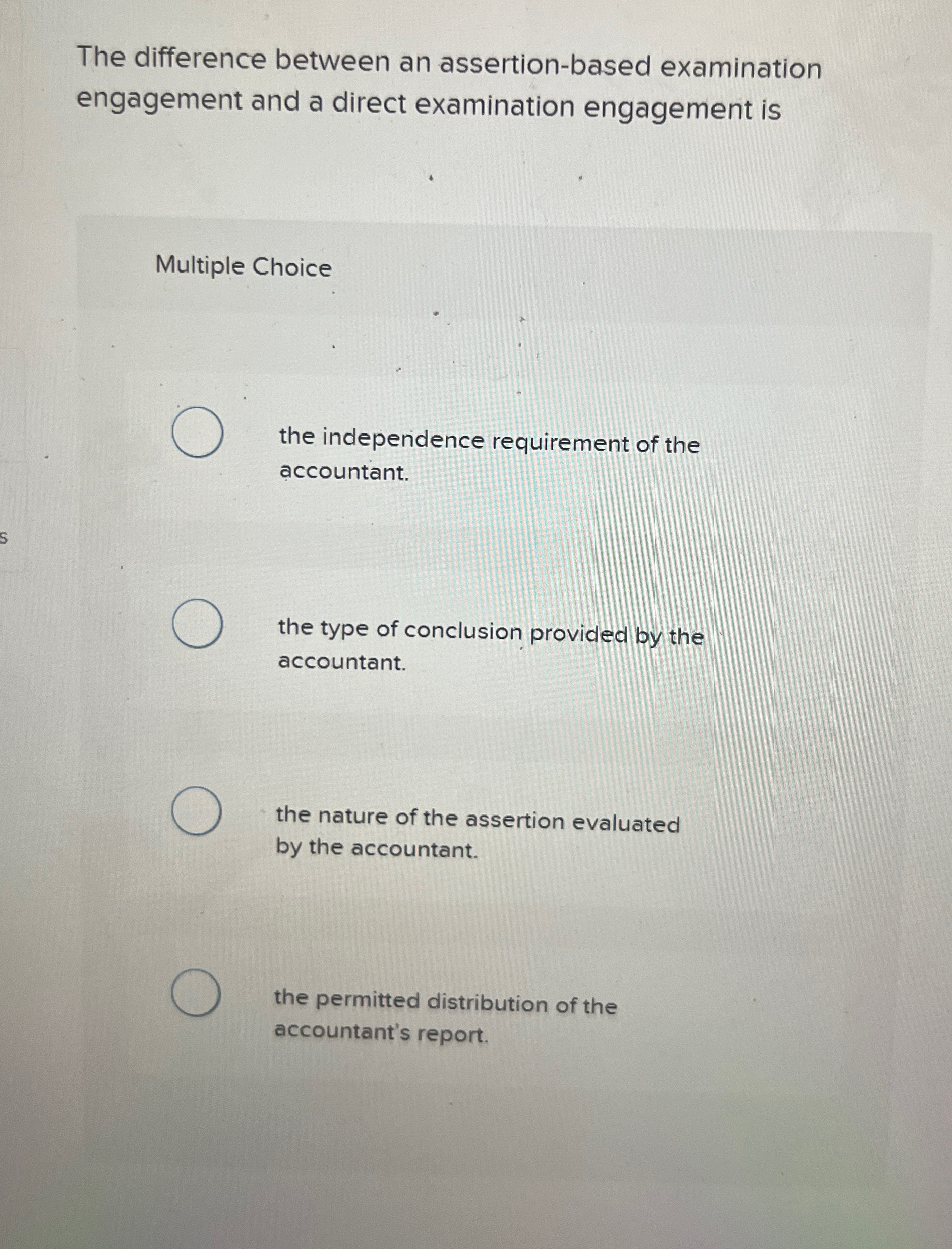 The difference between an assertion - based