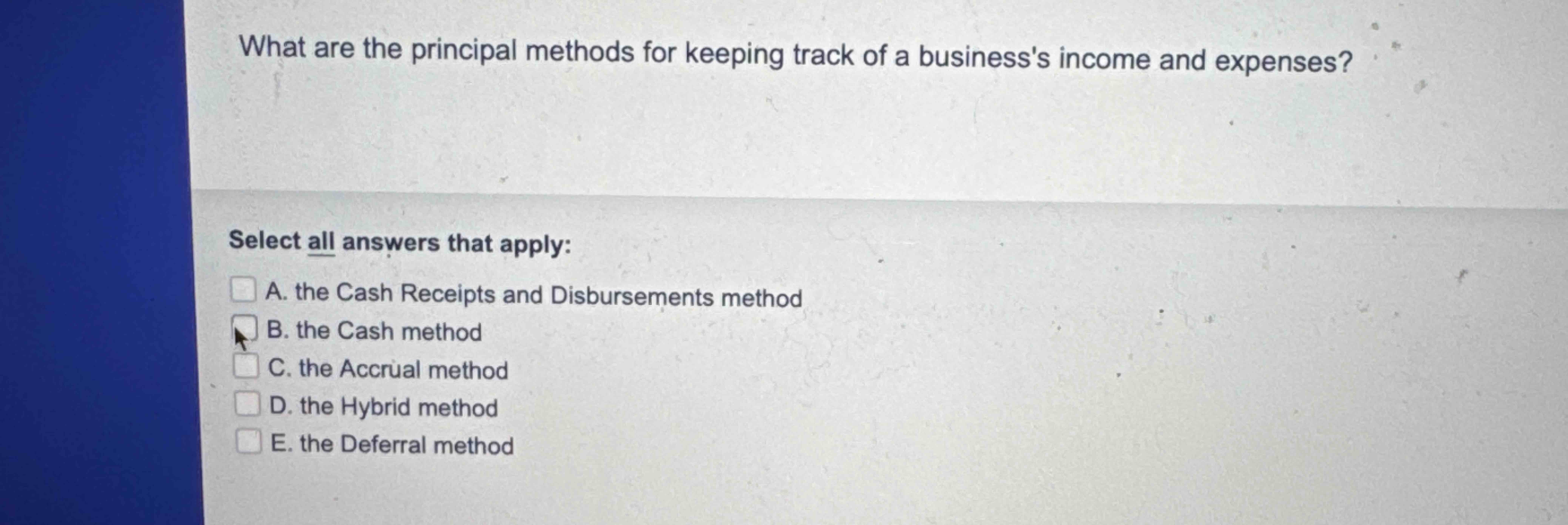 what is the key formula used in Select the single