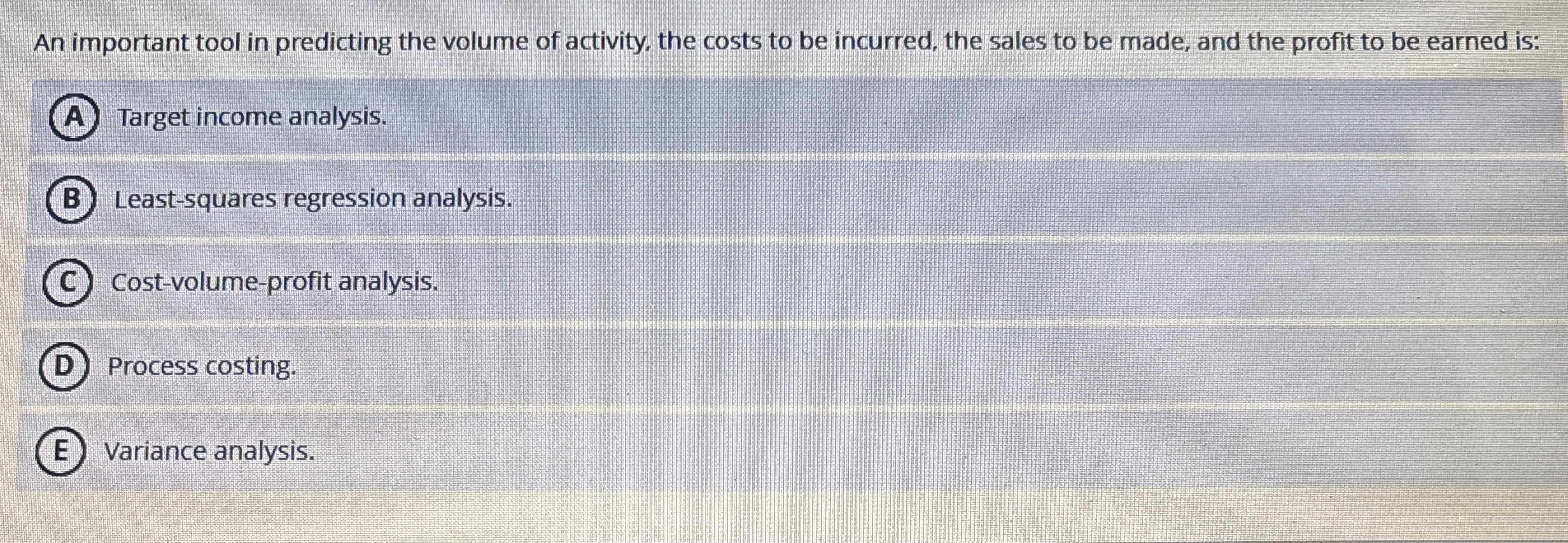 An important tool in predicting the volume of