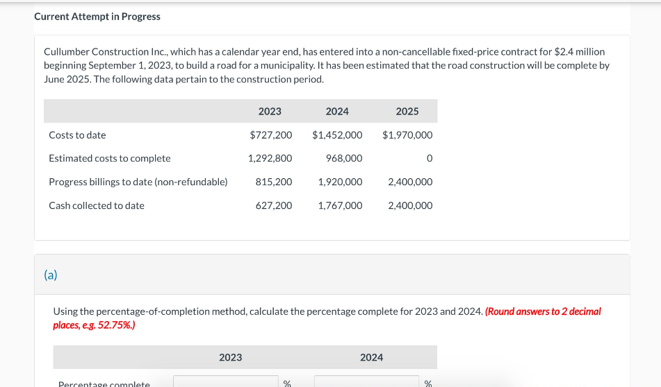 Current Attempt in Progress Cullumber